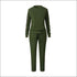 Stripes Pattern Autumn Winter Fleece Lined Sports Wear Set
