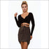 Surplice Long Sleeve Crop Top