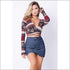 Surplice Long Sleeve Crop Top