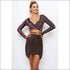Surplice Long Sleeve Crop Top
