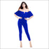 Sweet Ruffled Off-shoulder Cropped Tight Jumpsuits