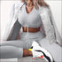 Sweetheart Neckline Long-sleeve Lace-up Top And Tight Pants