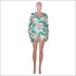 Three-pieces Set Vacation Pattern Casual Leaf Print Chiffon Camis Shorts Cover Up