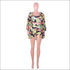 Three-pieces Set Vacation Pattern Casual Leaf Print Chiffon Camis Shorts Cover Up