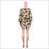 Three-pieces Set Vacation Pattern Casual Leaf Print Chiffon Camis Shorts Cover Up