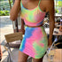 Tie Dye Camisole And Bodycon Skirt Fashion Two Pieces Sets