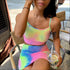 Tie Dye Camisole And Bodycon Skirt Fashion Two Pieces Sets