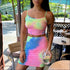 Tie Dye Camisole And Bodycon Skirt Fashion Two Pieces Sets