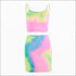Tie Dye Camisole And Bodycon Skirt Fashion Two Pieces Sets