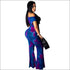 Tie-dye Design Cropped Short-sleeve Top Summer Sexy Two-piece Set