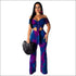 Tie-dye Design Cropped Short-sleeve Top Summer Sexy Two-piece Set