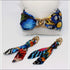 Tiger silk tie earring