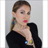Tiger silk tie earring