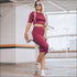 Tight Skirt Simple Stripe Pattern Crop Top