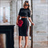 Tight Skirt Simple Stripe Pattern Crop Top