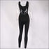 Tight Sports Backless Mesh Patchwork Jumpsuits