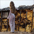 Top And Loose Pants Beachwear Set
