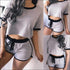 Tops And Shorts Pajamas Set
