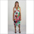 Tropical garden backless summer dress