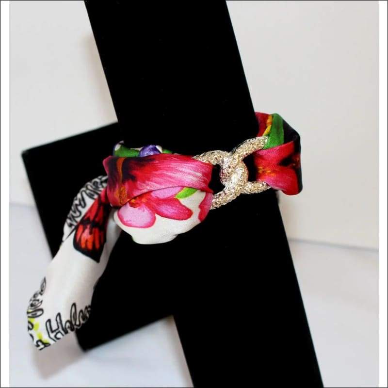 Tropical garden Infinity silk bracelet - Gold - Bracelets
