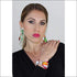 Tropical garden silk tie earring & bracelet set