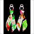 Tropical garden silk tie earring