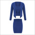 Tube Top And Single-breasted Cardigan And Bodycon Skirt Knit Three Pieces Sets