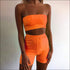 Tube Top And Tight Shorts Sports Two Pieces Sets