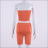Tube Top And Tight Shorts Sports Two Pieces Sets