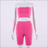 Tube Top And Tight Shorts Sports Two Pieces Sets