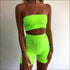 Tube Top And Tight Shorts Sports Two Pieces Sets