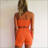 Tube Top And Tight Shorts Sports Two Pieces Sets