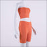 Tube Top And Tight Shorts Sports Two Pieces Sets
