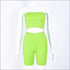 Tube Top And Tight Shorts Sports Two Pieces Sets