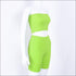 Tube Top And Tight Shorts Sports Two Pieces Sets