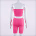 Tube Top And Tight Shorts Sports Two Pieces Sets