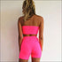 Tube Top And Tight Shorts Sports Two Pieces Sets