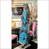 Turquoise Leopard Long Kimono-Cardigan