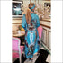 Turquoise Leopard Long Kimono-Cardigan