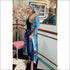 Turquoise Leopard Long Kimono-Cardigan