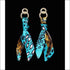 Turquoise Leopard Silk Tie Earring & Bracelet
