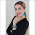 Turquoise Leopard Silk Tie Earring & Bracelet