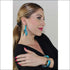 Turquoise Leopard Silk Tie Earring & Bracelet