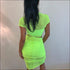 Turtleneck Drawstring Crop Top And Bodycon Skirt Sexy Two Pieces Sets