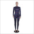 Turtleneck Long-sleeve Plaid Ruffle Patchwork