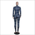 Turtleneck Long-sleeve Plaid Ruffle Patchwork
