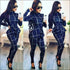 Turtleneck Long-sleeve Plaid Ruffle Patchwork