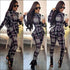 Turtleneck Long-sleeve Plaid Ruffle Patchwork
