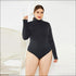 Turtleneck Long-sleeve Plus-size Bodysuits