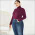 Turtleneck Long-sleeve Plus-size Bodysuits